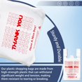 thumbnail image 4 of Bolsa de compras YoYoRain blanca Thank You 28x15x53 cm 100 piezas, 4 of 8
