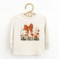 thumbnail image 2 of Coquette Fall Floral Orange - Toddler Long Sleeve Graphic Tee, 2 of 8