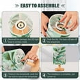 thumbnail image 4 of Lily Flowers Leaves Bedside Table Lamp Desk Warm Lights with USB Charging Port Cylinder LED Lamps for Bedroom Living Room Office, 4 of 7