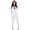 F-474White, variant on ZHOGXU Women's Sports Jumpsuit Zipper V Neck Long Sleeve Solid Color Ribbed Comfortable Slim Fit Rompers Bodysuit For Workout Gym Activewear,A,L