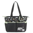 thumbnail image 1 of Baby Essentials Multi-Pocket Jungle Animals Baby Diaper Tote Bag with Matching Foldable 6 Ply Diaper Changing Pad and Velcro Closure Pacifier Pouch, 1 of 6