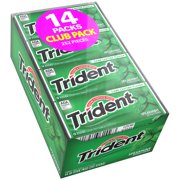 Trident Sugar-Free Spearmint Gum, 18 Piece Packs, 14 Ct