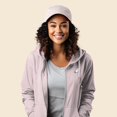 thumbnail image 4 of Dalix Ghost Embroidered Fleece Zip Washed Hoodie Cold Fall Winter Women in Blush S Small, 4 of 5