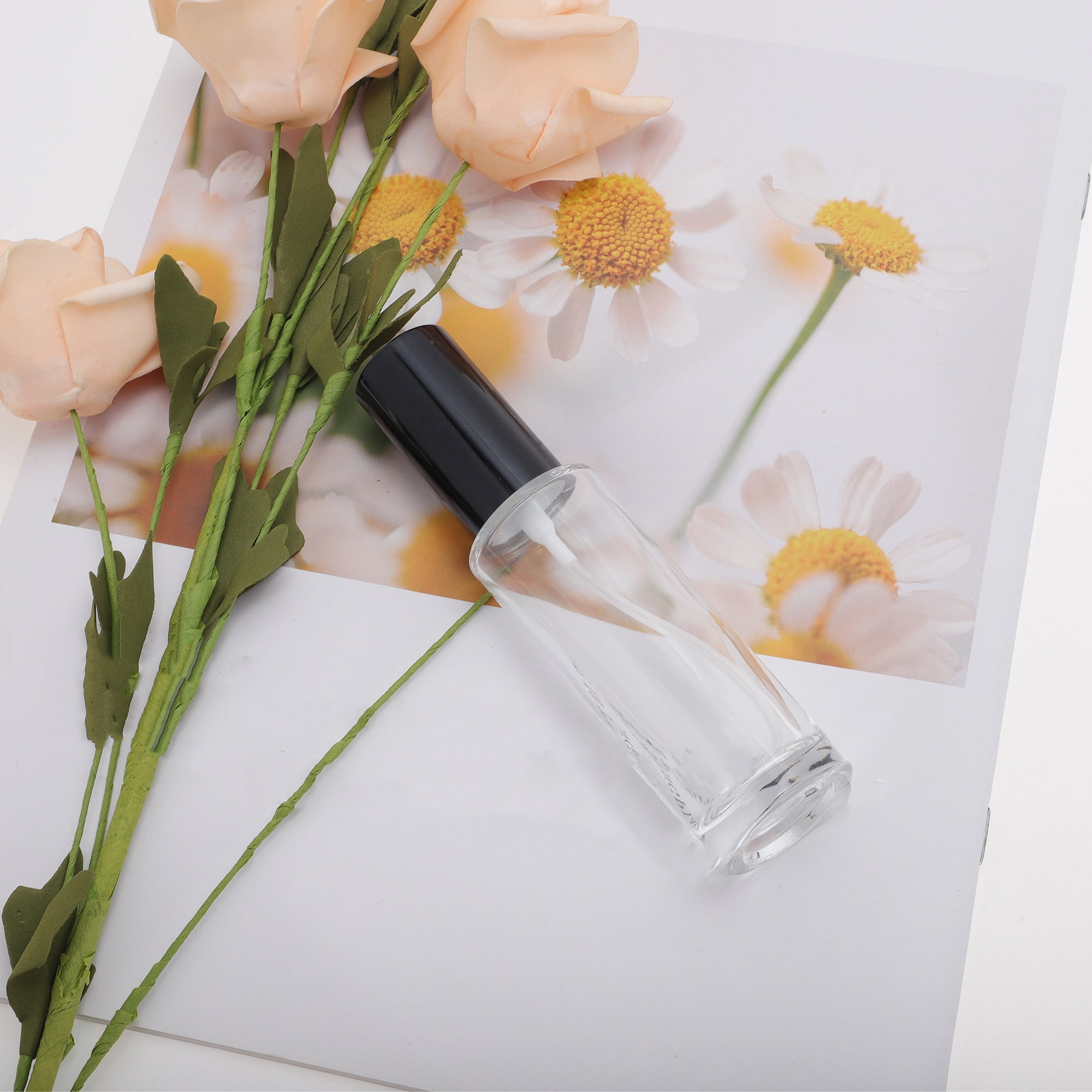Unique Bargains Elegant 30ml/1oz Perfume Bottle with Spray 1 Pc Black Cylindrical Bottle