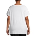 thumbnail image 5 of Terra & Sky Women's Plus Size Slub Graphic Tee, 5 of 6