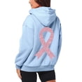 thumbnail image 4 of Yuanlong Womens Hoodies Zip Up Long Sleeve Ribbon Print Drawstring Hoodie Breast Cancer Awareness Jackets With Pockets, 4 of 6