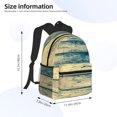 thumbnail image 2 of Disketp Retro Wooden Mochila Ligera Clásica con Múltiples Bolsillos, Mochila Casual para Hombre y Mujer, Ideal para Escuela, Trabajo y Viajes, 2 of 6