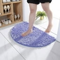 thumbnail image 3 of Antqov Non Slip Absorbent Bath Mat 14x20" Soft Colorful Bathroom Rugs Half Round Microfiber Bath Rug for Home Bathroom Floor, 3 of 5