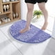 thumbnail image 4 of Alfombra de baño semicircular absorbente de agua | Alfombra de microfibra antideslizante para baño, dormitorio y entrada | Alfombra suave de 35 x 50 cm con reverso de goma | Alfombra lavable y apta, 4 of 5