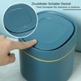 thumbnail image 5 of Small Desktop Trash Can, Portable Trash Can with Lid, for Bathroom, Kitchen, Office, Blue, 5 of 5