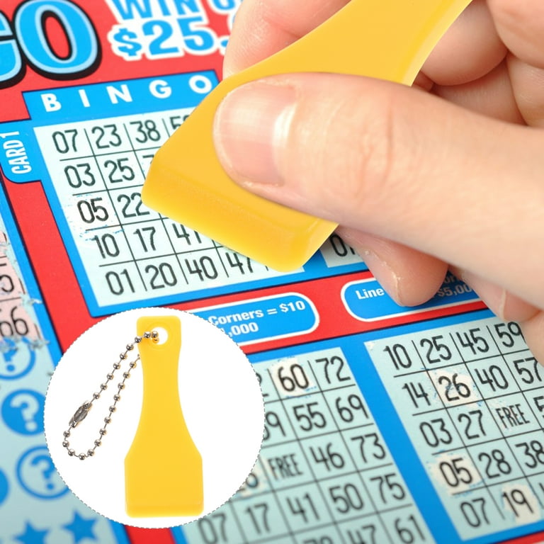 10pcs Card Scratcher Tools Lottery Tickets Scratcher Hanging Lottery Scratching Tools, Size: 5.5x2cm