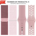 thumbnail image 3 of 【 4pcs 】 Correa De Reloj Para I watch Series 8 7 6 SE 5 4 3 2 Banda De Silicona Magnética De nylon 40mm 41mm 44mm 45mm 38MM 42MM Ultra 49MM Accesorios, 3 of 4