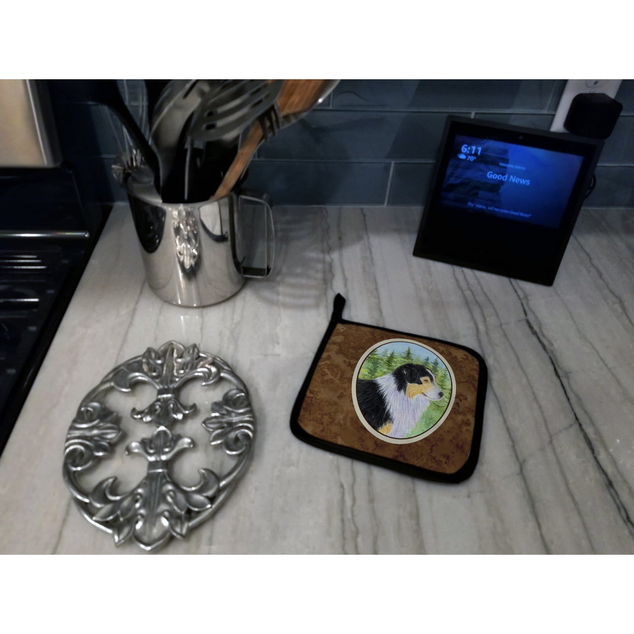 Caroline's Treasures Australian Shepherd Pair of Pot Holders