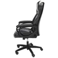 thumbnail image 3 of OFM ESS Chaise de Bureau en Cuir Pleine Fleur Style Course, Dossier Haut, Blanc, 3 of 12
