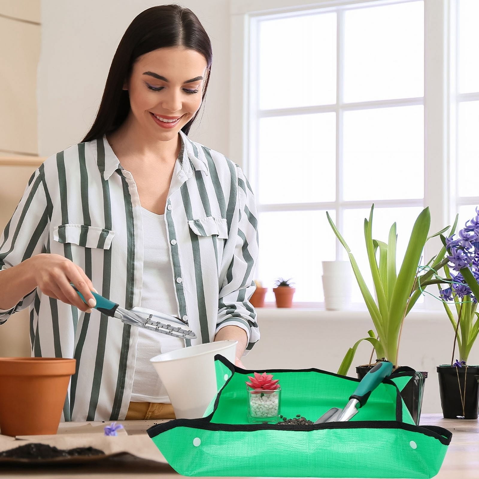 topjuju 7 Pcs Gardening Tools Set, Gardening Hand Tools with Rust-Proof,Stainless Steel,High Quality Aluminum Alloy Material, Gardening Supplies Set Ideal Gardening Gift