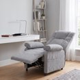 thumbnail image 4 of Sillón Reclinable Easy Living Elio Gris Claro de Tela con Doble Posición, Reposapiés y Compartimento Lateral, 4 of 9