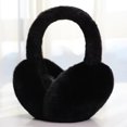 thumbnail image 1 of 1PC Solid Color Soft Plush Ear Warmer Winter Warm Earmuffs Fashion Ear Cover Outdoor Cold Protection Ear-Muffs Folding Earflap, 1 of 6