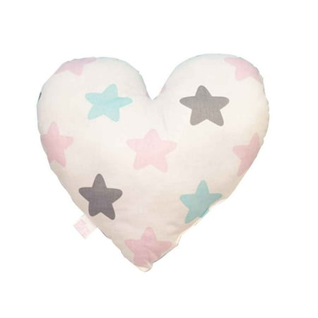 2019 Hot Sale Heart Shape Baby Pillow Soft Newborn Infant Cotton Throw Pillow Cushion for Toddler Room Bedding