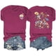 thumbnail image 1 of Fiudx Ofertas Relámpago Blusas con Estampado de Flores Pequeñas para Mujer Top de Manga Corta con Cuello Redondo, 1 of 6
