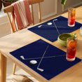 thumbnail image 4 of Golf Clubs Golf Bal Placemats Set&nbsp;of&nbsp;12 Classic Sport Dark Blue Background Heat Insulation Washable Place Mats, Non-Slip Table Mats for Dining Table Party Kitchen Decor,13x19 Inch, 4 of 9