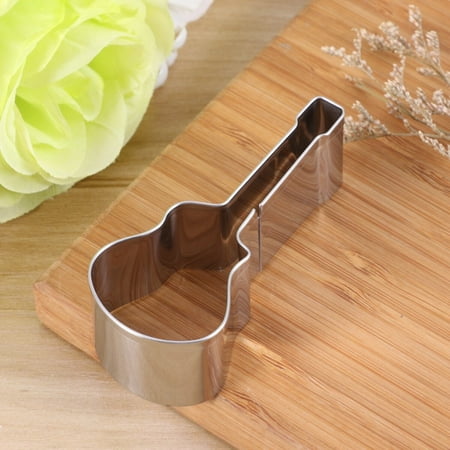 

WHAMVOX Guitar Model Cutting Sponge Cake Mold Guitar Shape Mold Silver
