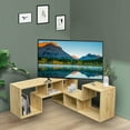 thumbnail image 4 of SESSLIFE Double L-Shaped TV Stand, Convertible Television Stands Display Shelf, Wooden Entertainment Center Combination TV Cabinet with Storage, TV Console Stand Bookcase for Living Room Office, 4 of 8