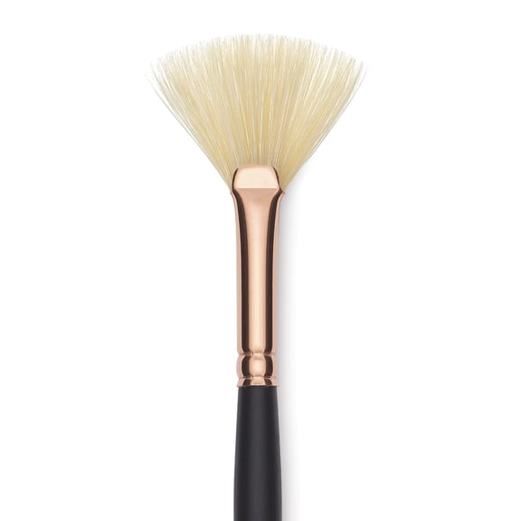 Blick Masterstroke White Bristle Brush - Fan, Long Handle, Size 2