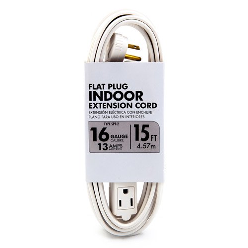 Southwire White Flat Plug/Banana Tap Extension Cord