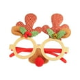 thumbnail image 2 of Gafas de disfraz Flexibilidad Gafas navideñas Monturas de gafas para fiestas campanas rojas, 2 of 8