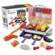 thumbnail image 2 of Pink magnetic tiles Children's Barbecue Rack Toy Kitchen Cooking Realistic Spray Light Sound Color Changing Game Food Set, 2 of 2