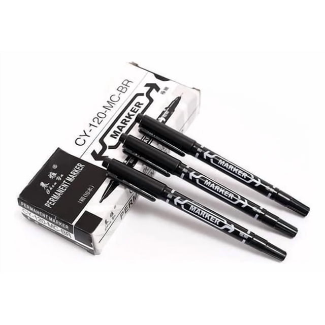 Marcador Permanente Punta Fina Marker Permanent Pack 10 Piez
