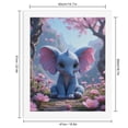 thumbnail image 2 of Paint By Numbers Kit for Adults Beginner - DIY Adorable Blue Elephant Blossoms Canvas Painting Kits for Adults, Frameless Paint By Number for Adults for Home Wall Decor 16x20 Inch, 2 of 7
