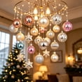 thumbnail image 6 of Christmas Tree Hanging Ornament Set,Assorted Shatterproof Plastic Holiday Baubles,Decorative Xmas Pendant For Wreath Window Fireplace Home Decor,Coffee Champagne Gold, 6 of 6