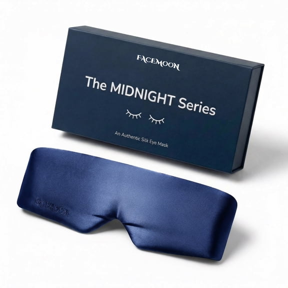 FACEMOON 100% Silk Eye Mask for Side Sleeper, Blackout Sleep Mask for Women Men