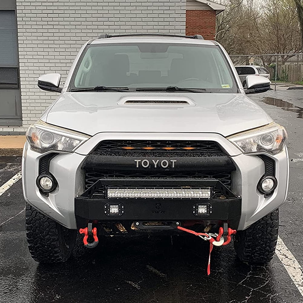 Vijay Front Bumper for 2010-2024 Toyota 4Runner with D-rings and Winch Plate and LED Lights