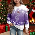thumbnail image 2 of MIASHUI Chandails à Capuchon et Chandails pour Filles Chandail Décontracté à Enfiler pour Enfants Tenue Quotidienne Confortable et Stylée Garçon et Fille pour l'École et les Aventures en Plein Air Violet, 11-12 Ans, 2 of 4