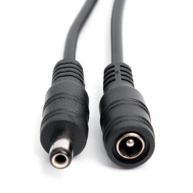 Cable de extensión macho y hembra de CC enchufe de cable extensible para cámara CCTV cable de tira LED