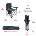 thumbnail image 4 of Sunnyfeel XXL Oversized Padded Camping Chair, Heavy Duty 500 LBS, Ideal for Tall People Above 6'4, Grey, 4 of 7