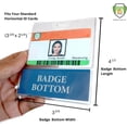 thumbnail image 7 of RN BadgeBottom Horizontal RN Badge Buddy & RN Badge Holder Combo - Heavy Duty 2 in 1 Badge Bottom I’D Nursing Accessories - Double Sided Clear Sleeve by Specialist ID, 7 of 7