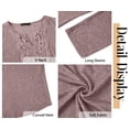 thumbnail image 5 of Fantaslook Lace Plus Size Tops for Women Long Sleeve V Neck Blouses Fall Tunic Shirts L-5XL, 5 of 9