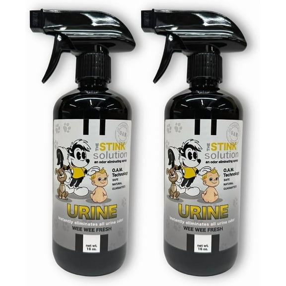 The Stink Solution Urine Odor Eliminator Spray, WeeWee Fresh, 16 oz, 2 Count