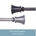 thumbnail image 6 of Kenney Nile 3/4" Standard Decorative Window Curtain Rod, 66-120", Bronze, 6 of 6