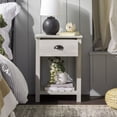 thumbnail image 4 of Walker Edison Modern Farmhouse 1 Drawer End Table, Stone Grey, 4 of 21