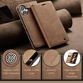 thumbnail image 3 of Allytechgroup for Apple iPhone 16 Case Slim Wallet Cover with Card Slots Holder/Cash Pocket [Magnetic Closure] PU Leather & TPU Flip Folio Kickstand Shockproof Stand Shockproof Retro Shell, Brown, 3 of 11