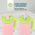 thumbnail image 3 of Termo 1.2 L Acero Inoxidable Antiderrame Popote Hermético Rosa Con Verde, 3 of 3