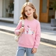 thumbnail image 6 of Mitankcoo Girls Embroidered Sweatshirt Long Sleeve Crew Neck Pullover for Casual Comfort Tops 1-7Y, 6 of 8