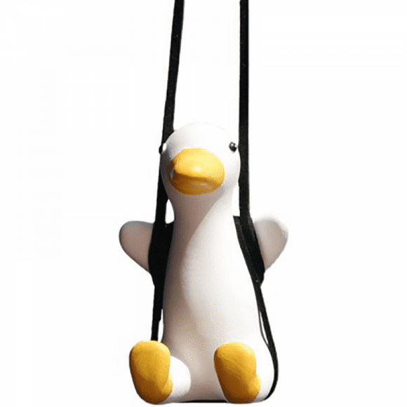 Super Cute Swinging Duck Car Mirror Hanging Ornament Car Interior Accessories (Duck)
