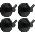 thumbnail image 1 of Sailing Gancho de pared de acero inoxidable negro Perchero redondo doble montado en la pared Perchero Perchero Instalación con tornillos Perchero para cocina, sala de estar y pared de oficina Mo, 1 of 5