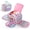 Pink, variant on Carrying Case Fit for Little Tikes Story Dream Machine Books Starter Set and Headphone,Portable Storage Bag with 48 Elastic Straps for Audio Story Books & Little Figures, Blue&Yellow(Patent Design)