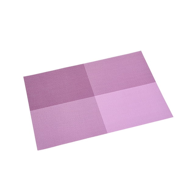 stanreset 1/2/3/5 Sets de Table à Rayures Multicolores Style Simple Imperméable Isolation Chauffante de Bureau Antidérapant Nappe de Cuisine Violet 5 Pcs